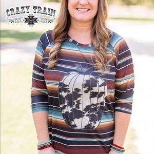 Crazy Train Punchy Pumpkin Top